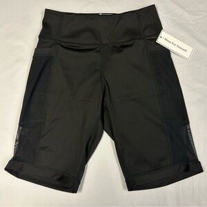 NWT Blooming Jelly Womens Athletic Shorts Sz S Pockets Stretch Biking Gym Black